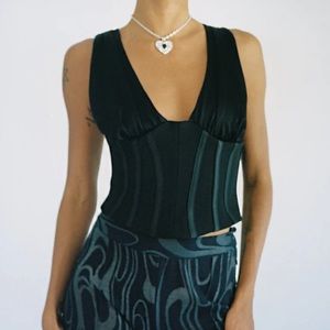 Paris Georgia 05 Maeve bodice black top NEW